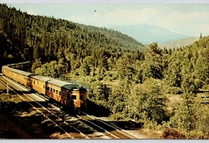 Postal Southern Pacific Shasta Daylight Sacramento River Dunsmuir CA c1971 - Imagen 1 de 2