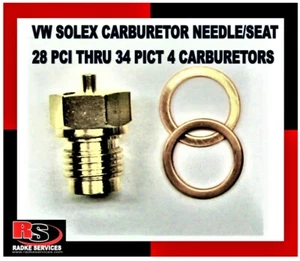 VW Needle / Seat For Solex / Brosol 28pci thru 30 pict to 34pict 4 Carburetors  - Picture 1 of 3