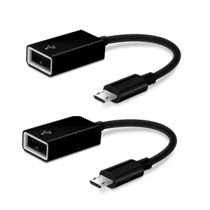  Pack 2 Câble Micro USB Mâle Hôte vers USB Femelle Adaptateur OTG Android Tablette Téléphone - Photo 1 sur 3