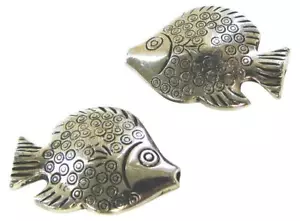 Dijes de peces plata náutica joyería nuevo 37 x 28 mm hágalo usted mismo 4 piezas - Imagen 1 de 1