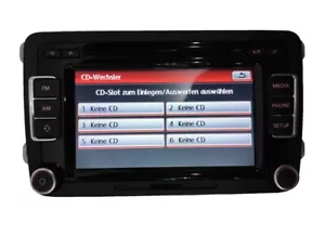 Radio de coche VW RCD510 RDS CD AUX Golf para Passat Jetta Touran Caddy POLO Tiguan DE - Imagen 1 de 10