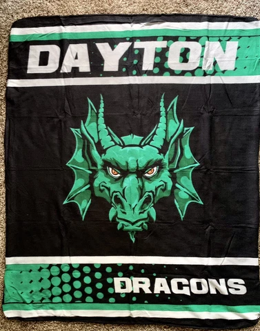 Dayton Dragons Throw Blanket - Lightweight - Heater the Dragon Profile Cover
