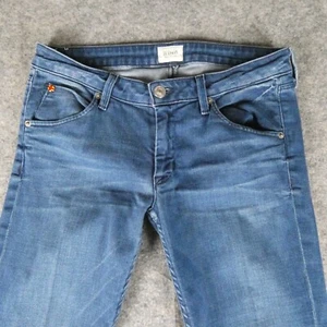 Jeans Hudson donna 27 blu denim cotone tasche bacara crop polsini gamba dritta - Foto 1 di 15
