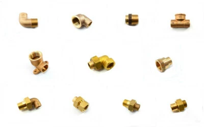 MARKENLOS Rotguss Lötfittings Löt Fitting T-Stück Verschraubung Nippel Muffe Wandscheibe