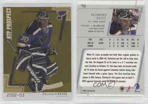 2002-03 ITG Be A Player Between the Pipes /10 Reinhard Divis #98