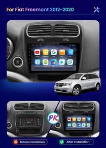 RADIO 2 DIN 9" PARA FIAT FREEMONT ANDROID 12 1/32 GB BLUETOOTH USB GPS RDS - Imagen 1 de 4