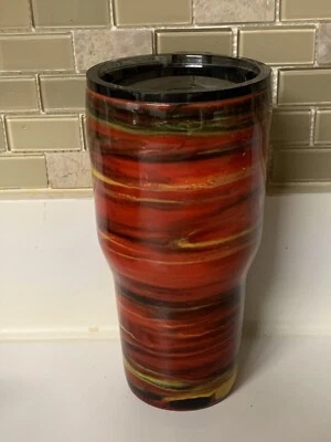 Ozark Trail vaso acrílico personalizado naranja/multi sunset swirl 8” x 4” limpio Foto 1 de 4