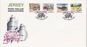 GB Stamps First Day Cover Jersey Days Gone By NVI, cows, horse, cart, cider 1998 - Picture 1 of 1