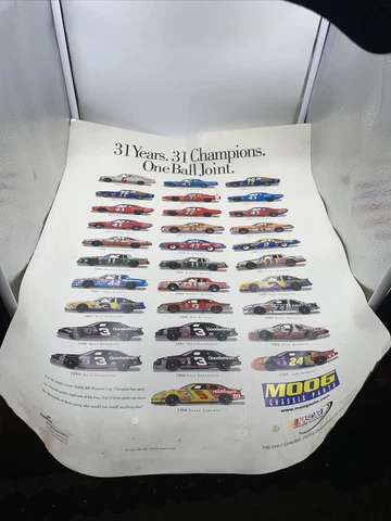 31 Years Cooper Moog NASCAR Racing Poster 31 Champions Ball Joint Advertising Cover