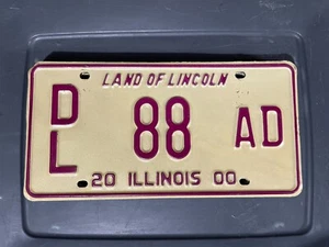 ILLINOIS DEALER LICENSE PLATE 2000 DL 88 AD - Picture 1 of 1