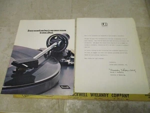 VTG Dual 1218 1219 Turntable Brochure Pamphlet Booklet Advertising Record Player - Picture 1 of 2