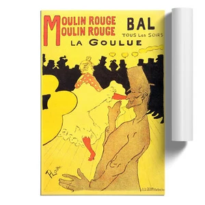 Henri De Toulouse-Lautrec Moulin Rouge La Goulue Unframed Wall Art Poster Print - Picture 1 of 4