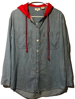 Sudadera con capucha con botones Vantage Levi’s Denim para dama talla pequeña Foto 1 de 4