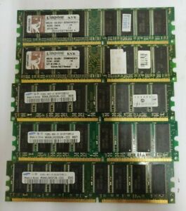 10x 1GB DDR400 PC3200U Memory: 5x KVR400X64C3A/1G 2x M368L2923DUN-CCC +3 ...