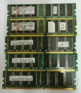 10x 1GB DDR400 PC3200U Memory: 5x KVR400X64C3A/1G 2x M368L2923DUN-CCC +3 ... - Picture 1 of 2