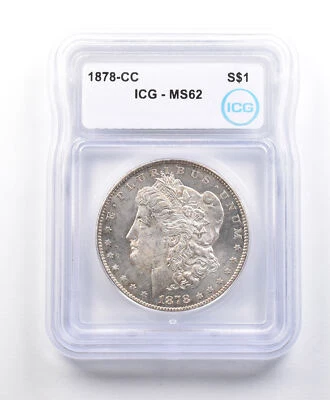 1878-CC Morgan Silver Dollar MS62 ICG *3241 - Image 1 of 3