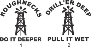 2 (PCS) Roughneck Oilfield Vinyl Sticker Decals 20 Colors To Choose From - Bild 1 von 3