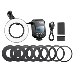 MF-R76 On-Camera TTL Macro Fotografia Anello Flash - 76W, 5900K±200K, Manuale - Foto 1 di 7