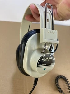 Vintage 70s 80s Califone Over The Ear Stereo Guitar Headphones Boombox Receiver - Picture 1 of 7