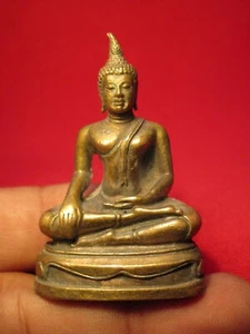 OLD THAI BUDDHA,PHRA AYUTTHAYA BUDDHA STATUE BRONZE - Picture 1 of 7