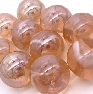 Bulk Bag 25mm Medusa Jellyfish Pk 100 Shooter Glass Marbles 1" Clear/Pink Vacor