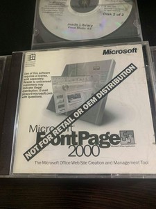 1 of 1 RARE Microsoft FrontPage® 2000 PC CD NOT FOR RESALE COLLECTORS BILL GATES
