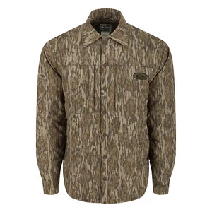 DRAKE Men's LST Double Down Warm Durable Button-Down Hunting Jac-Shirt, Options - Picture 1 of 11