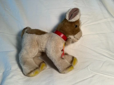 Steiff Goat "Zicky" - 9"" 带耳扣和颈标签(德国)。  未玩过。 — 第 1/4 张图片