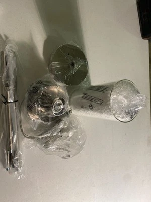 Kellwyn 1-Light Brushed Nickel Mini-Pendant, Clear Glass, Transitional Style - Image 1 of 2