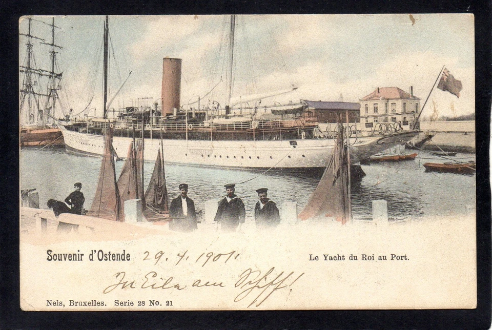 BELGIQUE - OSTENDE - Le Yacht du Roi au Port - Photo 1/2