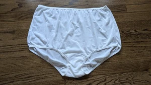 NWOT Vtg Catherine's Panties Sheer Shiny Silky Nylon Sz 12 White Granny Panty - Picture 1 of 7