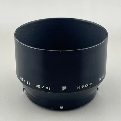 Genuine Nikon NIKKOR F 105/2.5 135/3.5 52mm Pin-Type Metal Lens Hood - Image 1 of 4