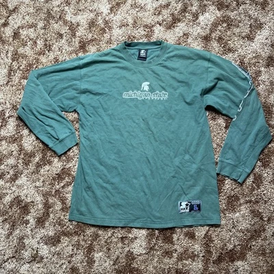 Vintage Starter Michigan State Spartans Men’s Large Longsleeve T-shirt Green MSU - Image 1 of 4