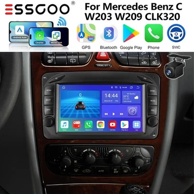 7" Android14 64G For Mercedes Benz C-W203 W209 Car Stereo Radio with Back Camera Foto 1 de 4