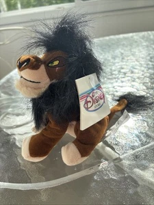 Vintage Disney Store Plüsch Mini Sitzsack 8 Zoll Narbe König der Löwen Bösewicht mit Etikett - Bild 1 von 7