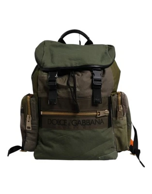 Mochila de viaje Dolce & Gabbana verde militar retazos bolso para hombre auténtica Foto 1 de 4