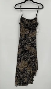 VTG No Comment Y2K Slip Dress Size L Sheer Asymmetrical Whimsigoth Fairy MobWife - Picture 1 of 10