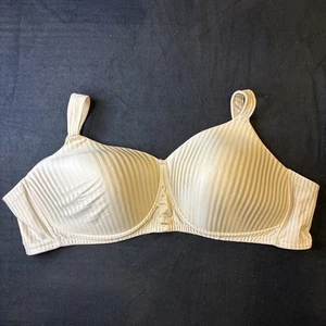 Reggiseno Playtex Secrets 42DD 4707 beige a righe lisciante senza fili perfetto senza fili - Foto 1 di 10