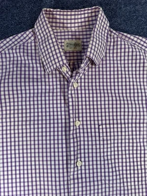 Gitman Bros Shirt Men's Large Made In USA Long Sleeve Button Up Purple VTG - Image 1 of 4