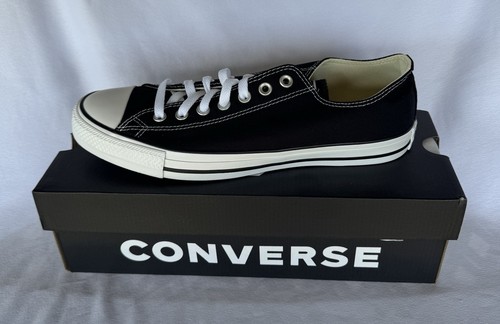 Converse basse nere nuove con scatola M 9 5 W 11 5