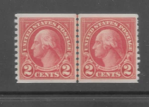 US SCOTT # 599 LINE PAIR MINT NEVER HINGED - Picture 1 of 2