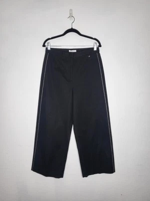 & OTHER STORIES Pantalones de Esmoquin a Rayas Para Mujer Talla 8 Pantalones de Pierna Ancha Negros Nuevos con Etiquetas Foto 1 de 4