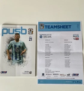 COVENTRY CITY V PORT VALE 7/03/2015 SKY BET LEAGUE ONE PROGRAMME AND TEAM SHEET - Picture 1 of 1