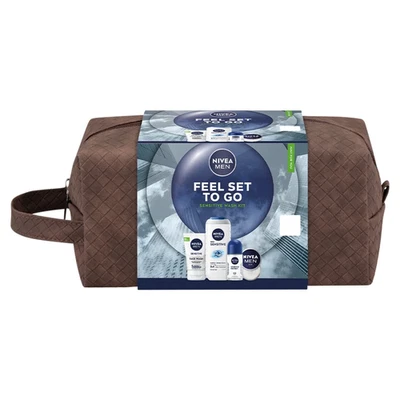 NIVEA Men Feel Set To Go Gift Pack – Grooming Set for Him