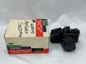 Pentax MV 35mm Film Camera w/ Pentax-M SMC 50mm 1:2 F2 Lens & Haze Filter - Picture 1 of 24