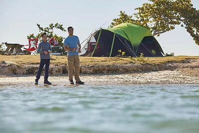 Casa rodante tienda de campaña para 6 personas fiesta familiar gran pantalla de lanzamiento rápido habitación escapada de fin de semana Foto 1 de 4