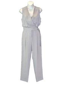 TopShop Women's Dove Gray tapered Leg Jumpsuit Size 2 - Picture 1 of 10