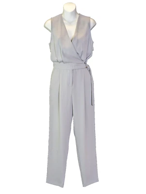 TopShop Women's Dove Gray tapered Leg Jumpsuit Size 2 - Image 1 of 4