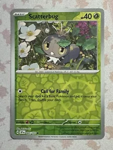 Pokémon TCG Scatterbug 005/191 Sv08: Surging Sparks Reverse Holo - Picture 1 of 1