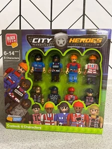 City Heroes Block Tech 8 Characters First Responders - Picture 1 of 4